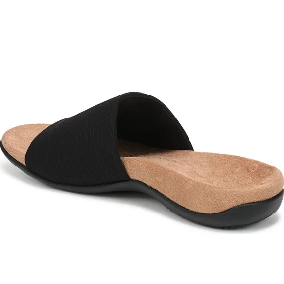 Vionic Newest Black Slide Comfy Sandals Arch Support Flats - Picture 16 of 16